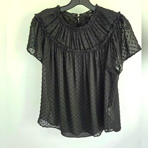 J. Crew Swiss Dot Semi-sheer Blouse